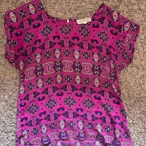 Pink Rose design dress shirt